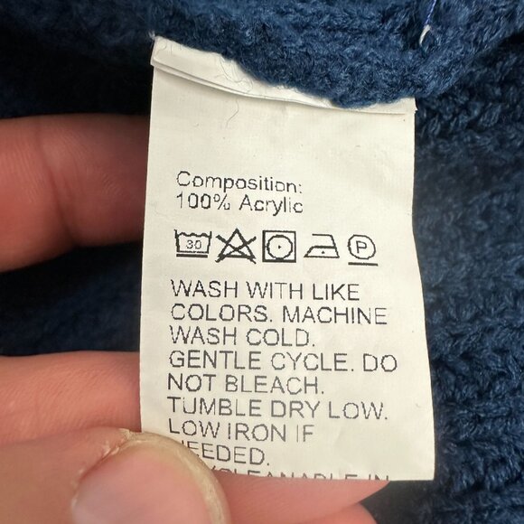 Emery Rose Womens Ribbed Knit Long Sleeve Dress Size Medium Blue - Picture 5 of 6